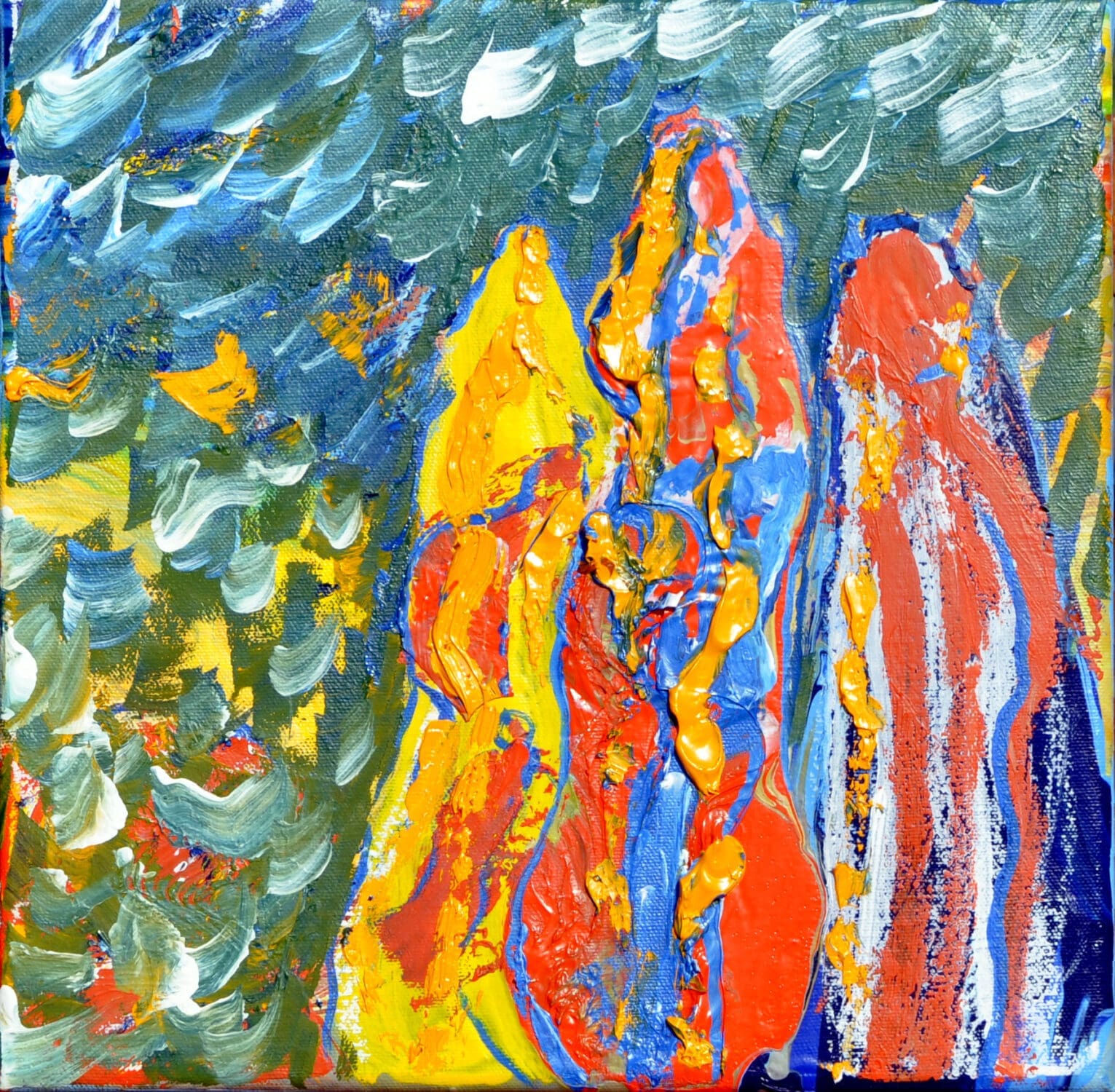 Three Sudanese women | Oil on canvas | 30x30cms | $1000